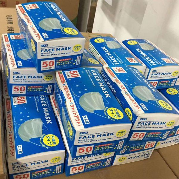 

100 pcs disposable face masks thick 3-layer masks with earloops for salon, home use comfortable in stock mask