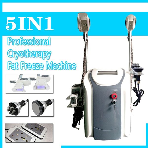 

professional cryolipolysis fat ing slimming machine 2/3 cryo handles body sculpting cryolipolysis ultrasound cavitation rf lipolaser ce, Black;white