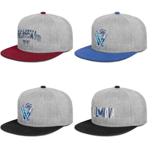 

вилланова wildcats баскетбол логотип для мужчин и женщин с плоским краем baseball cap регулируемая нестандартная конструкция собственный кла, Blue;gray