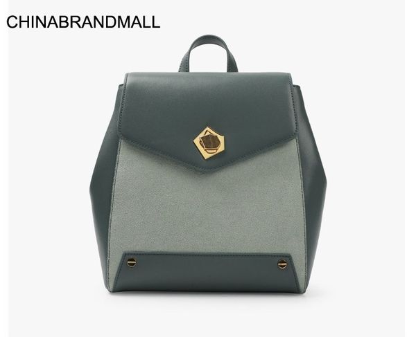 

genuine leather women backpack green large school bag outdoor casual bags