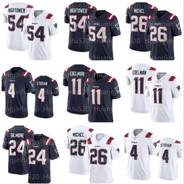 

11 julian edelman new england patriot jerseys 24 stephon gilmore 54 dont'a hightower 4 jarrett stidham 26 sony michel 1 cam new, Black;red