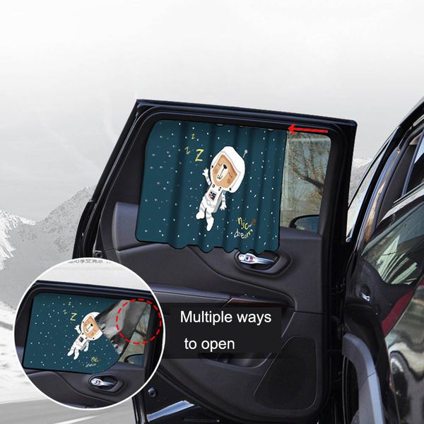 

car cartoon cute spaceman universal magnetic car cover sunshade curtain window sun visor cover for baby children