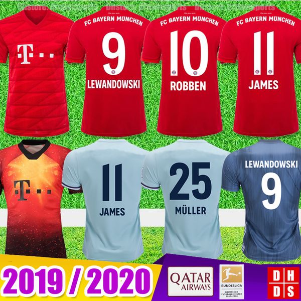 

Thailand New 2019 Bayern Munich Soccer Jerseys EA SPORTS JAMES J ersey 2018 2020 LEWANDOWSKI MULLER KIMMICH 18 19 20 HUMMELS Football shirts