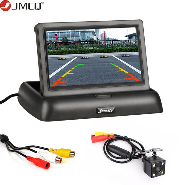 

jmcq 4.3inch car monitors tft lcd car rear view monitor display parking rearview system + backup reverse camera support dvd