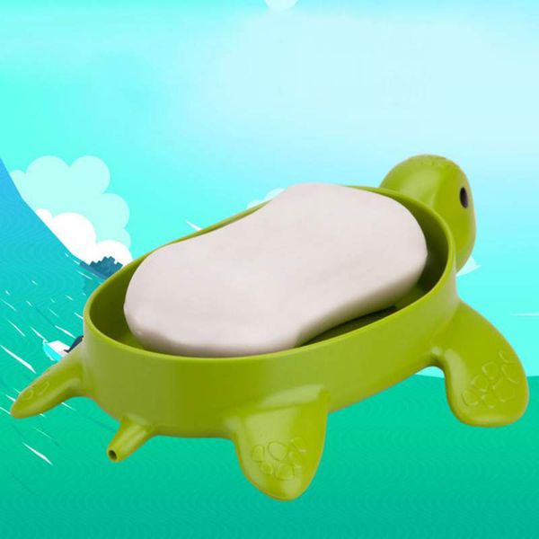 

funny turtle soap dishes soap drainer container dispenser box holder with lid for kitchen bathroom storage organizer kids gift