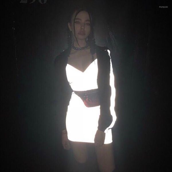 

evening club dressing fashion dresses 3m reflective women bodycon dress summer, Black;gray