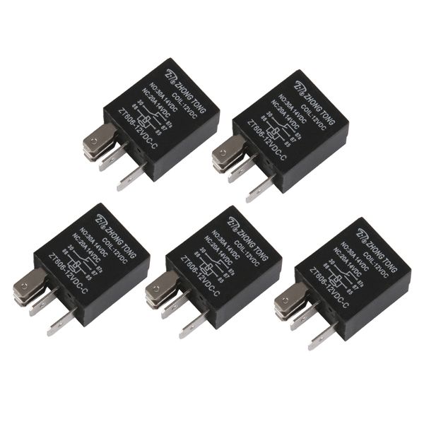 

5pcs universal car auto dc 12v amp relay for automotive control alarms horn