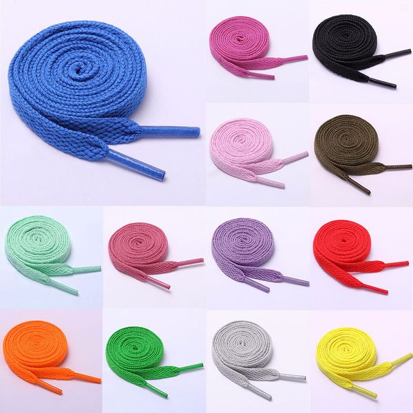 

15 colors shoelace a pair of classic flat double hollow woven laces 80cm / 100cm /120cm sports casual laces shoes woman, Black