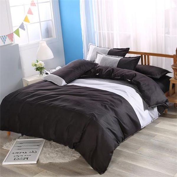 2019 Ultra Durable Soft Microfiber Stripes Bedding Set Four Season
