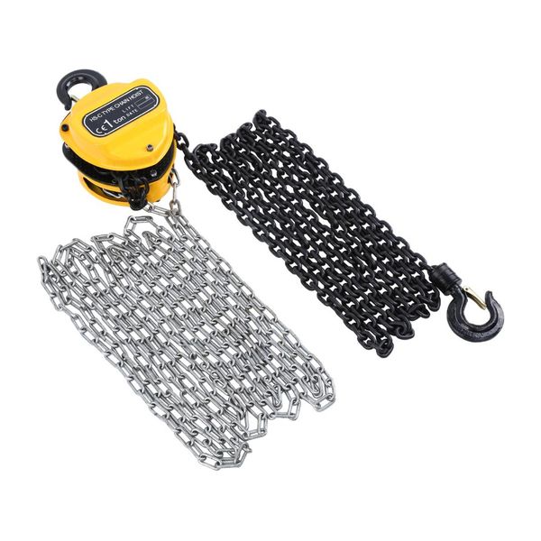 

professional hand chain hoist 4.2m pulley hoist 1t 1000kg yellow