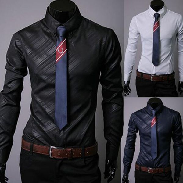 

men spring autumn dress formal shirts camisa,pure cotton twill breathable business single breasted shirts slim fit, White;black