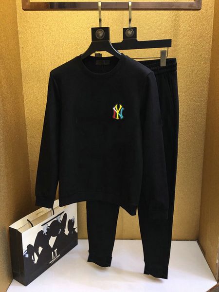 

mlbs fashion men sports suit pure europe new america cotton comfortable breathable wild suit designer private custom sweatshirt, White;black
