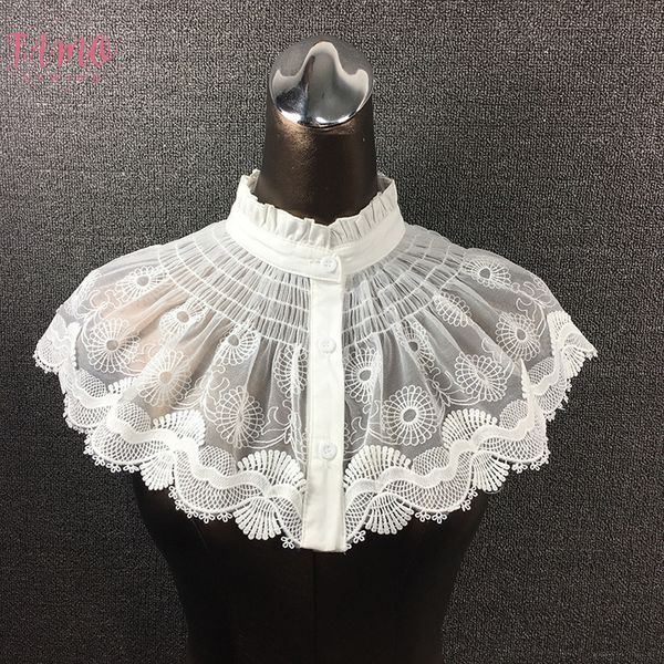 

vintage choker necklace white half shirt fake collar peter pan women black white floral collier femme ecoration necklace choker