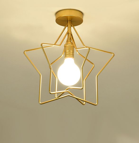 

post-modern star ceiling lights modern iron corridor aisle lights creative personality minimalist coffee bar cafe stair ceiling lamp