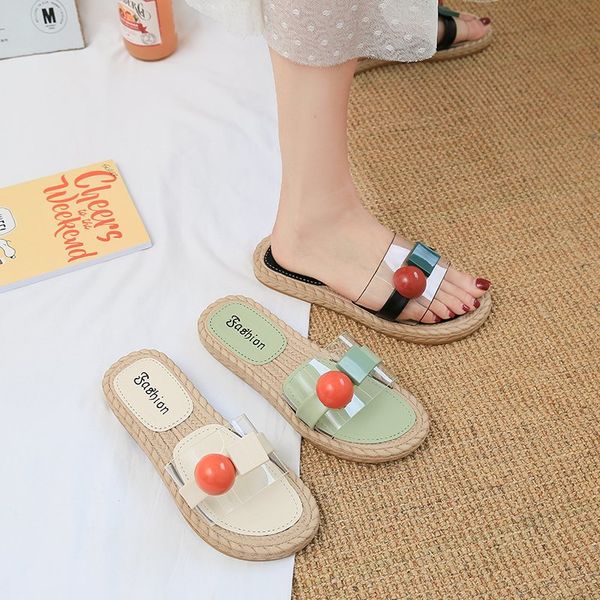 

female shoes summer woman slippers flat lady slides rivet fashion 2020 beach soft girl basic metal decoration, Black