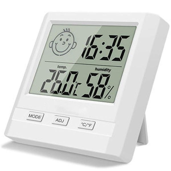 

digital indoor hygrometer thermometer with time display,accurate temperature humidity monitor meter for home,office,nursing room