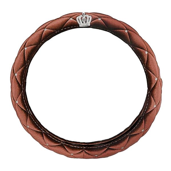 

winter plush car steering wheel cover crystal rhinestone automatic steering covers auto decor winter warm universal car-stying