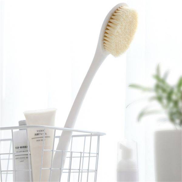

new long handle back brush bath massage brush railing bathing tool soft delicate exfoliating skin cleaning brush bath towel soft fiber