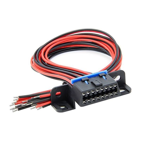 

j1962f obd2 16 pin female connector with full cables fixed harness female assembled plug dash port with obd2 diagnostic plug