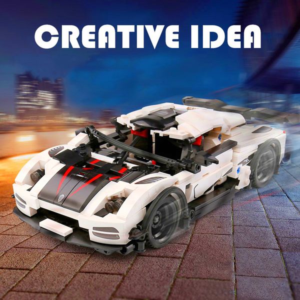 

super racing car technic white sport cars city champion bulding block sembo 701707 728pcs assembly bricks children education christmas gifts