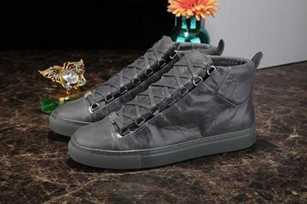 

2019 excellent quality men brand genuine leather popular lei ure 13 balenciaga neaker arena high man hoe ize 38 46