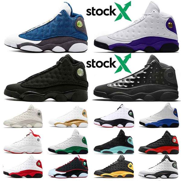 

13 13s flint man basketball shoes black cat melo class of 2003 court purple hyper royal mens sports sneaker trainers 7-13