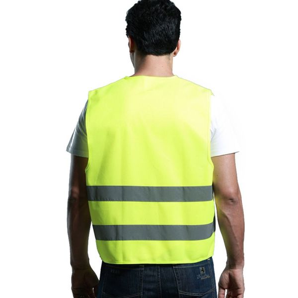 

outdoor architect safety night worker reflective vest jacket emergence safety warning bands adjustable mesh fabric, Black;blue