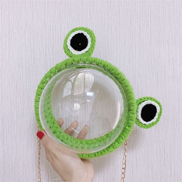 

2020 summer transparent pvc frog bags for women child bags cute shoulder women handbags purse ladies crossbody bolsa