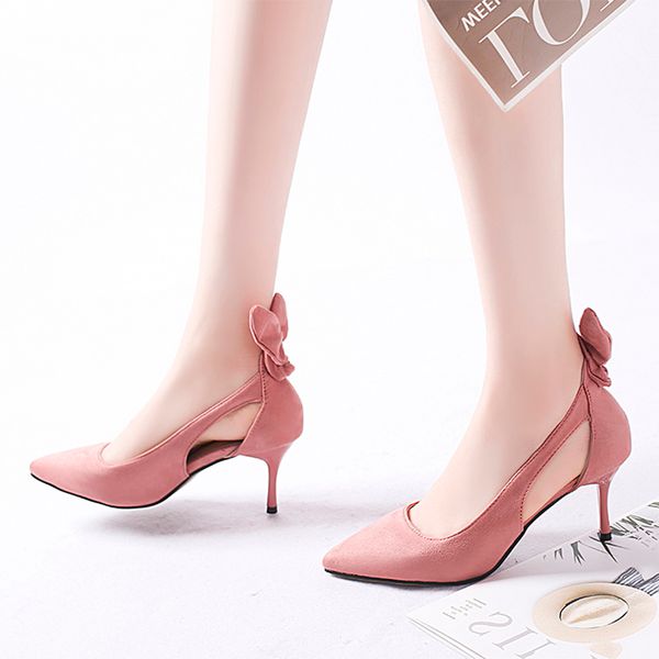 

plus size 34-43 women dress shoes high heels black shoes thin heels ladies pumps wings zapatos mujer 7073g