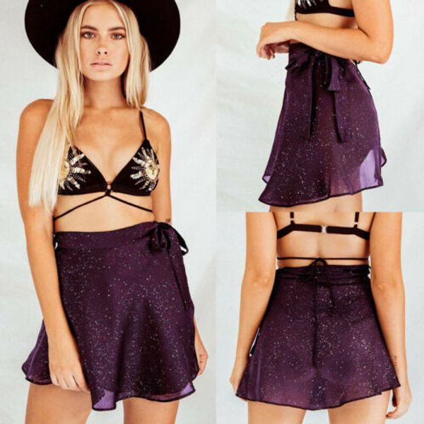 

2019 lady skirt womens bandage beach high waist bodycon hip lace up short mini skirt lady girl clubwear, Black