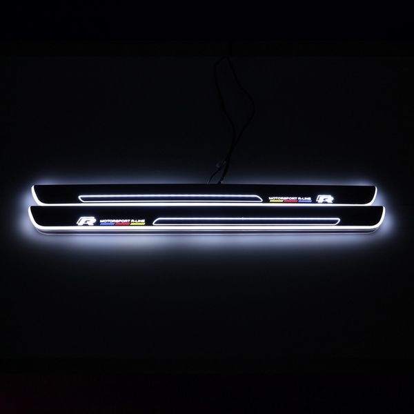 

moving led welcome pedal car scuff plate pedal door sill pathway light for volkswagen golf 7 golf vii mk7 mk7.5 2013-2019