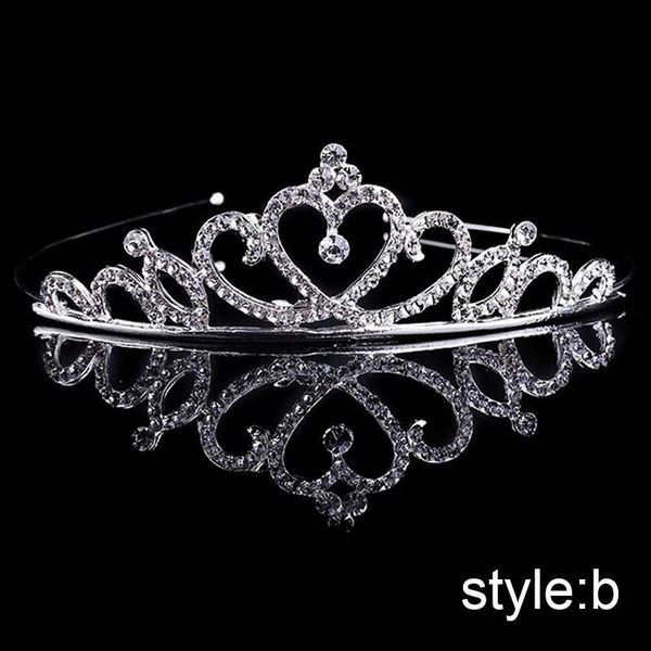

FORSEVEN Mini Tiaras Crowns Cute Silver Color Crystal Princess Diadem Headbands Wedding Party Hair Jewelry for Girls Bride Women