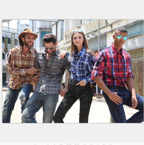 

spring outdoor plaid tactical shirt long sleeve cotton clothes men women summer camping hiking trekking fishing hunting, Gray;blue