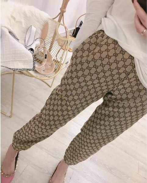 

19 women de igner pant fa hion women port jogger pant long ela tic wai t trou er pantalone, Black;white