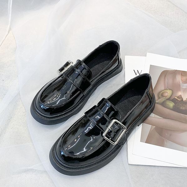 

women's casual shoes fashion trend genuine leather fresh fashion black lace shoes non-slip light and comfortable non-slip