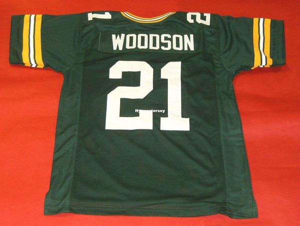 

retro #21 charles woodson custom green mitchell & ness jersey mens stitching high-end size s-5xl football jerseys college ncaa, Black;red