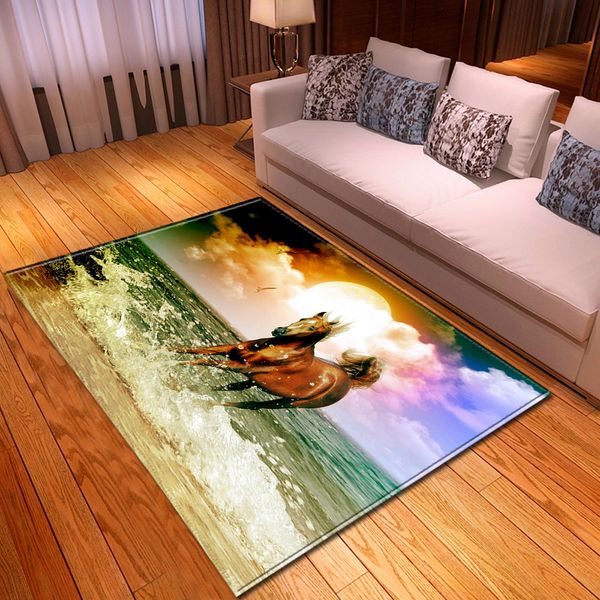 

107animal horse living room carpet bedroom dining room floor mat