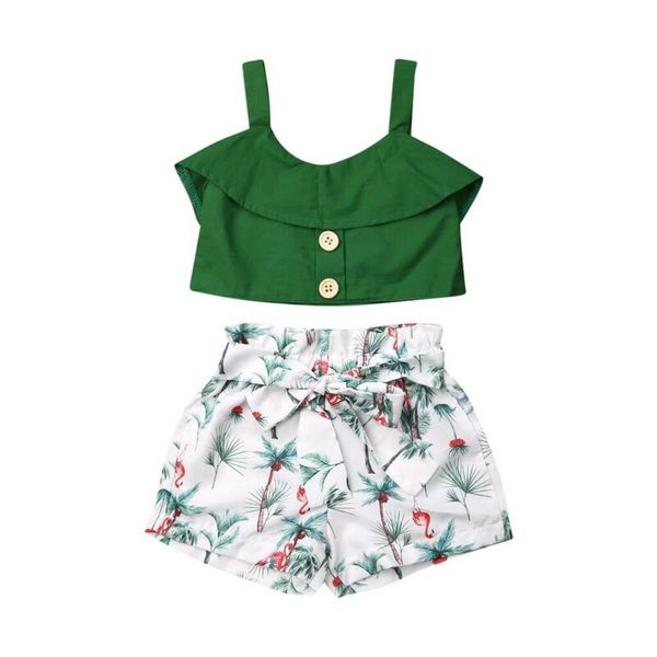 

Flamingo Toddler Kids Baby Girls Clothes Vest Top Floral Shorts Pants Outfit