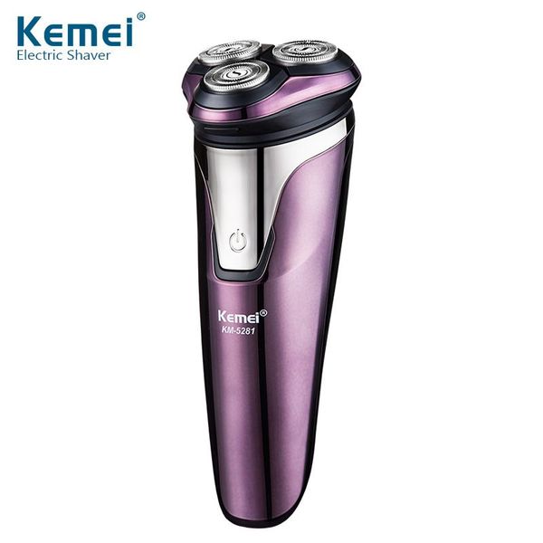 

kemei km-5281 rechargeable electric shaver full body washing rotary 3 head shaver ing