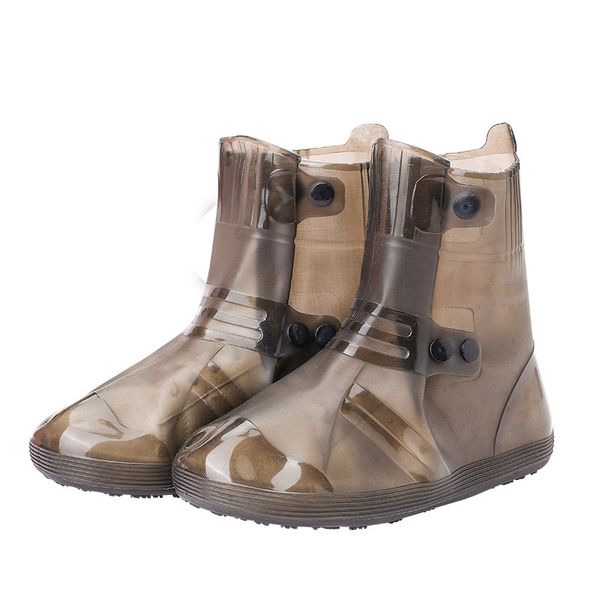 

men and women outdoor injection rain boots cover thick wear-resistant waterproof waterproof shoes cover rain boots, Black