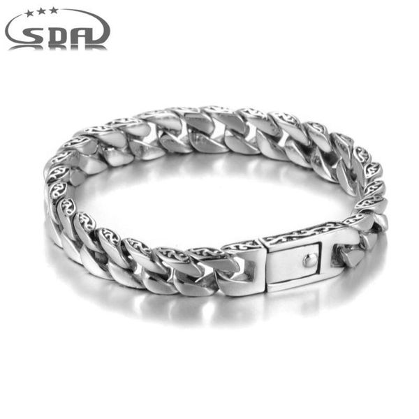 

2020 classic men women jewelry curb cuban link chain stainless steel mens womens bracelets chains davieslee jewelry, White
