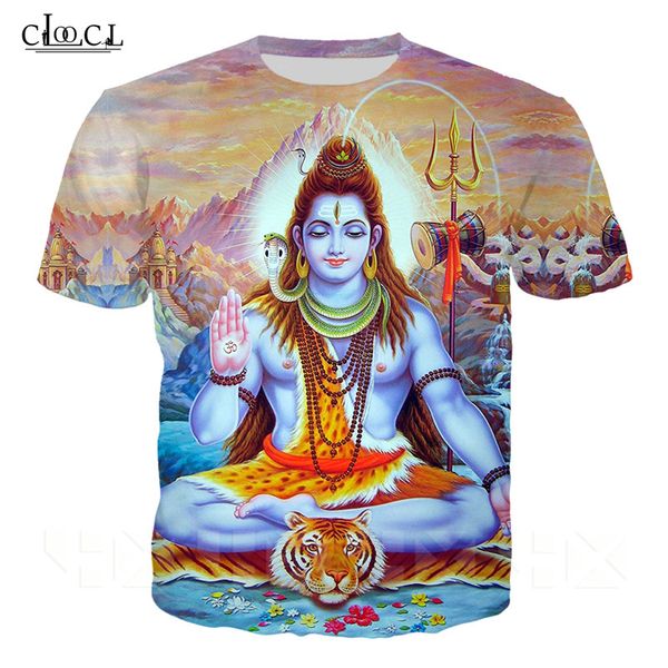 

Hindu God Lord Shiva T Shirt Women Men 3D Print Lord Shiva T-shirts Tops Short Sleeve Casual Streetwear Pullovers