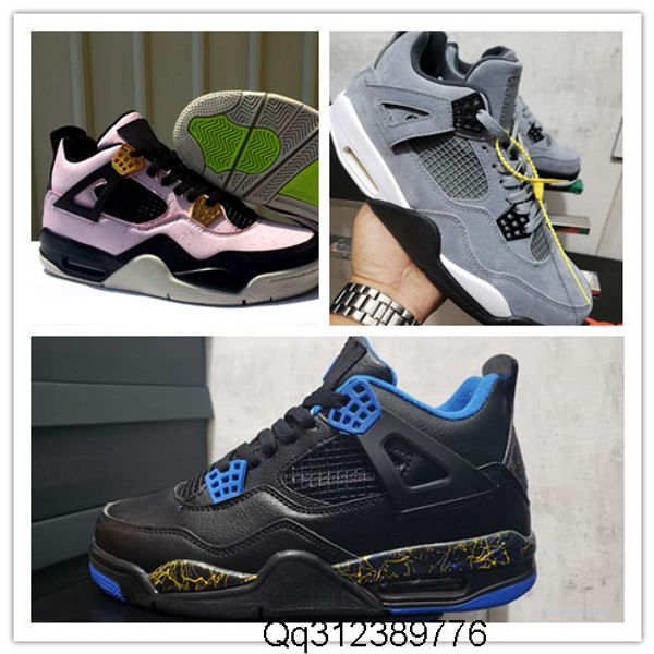 

2019 new 4 iv grey black blue pink men basketball shoes sports sneakers women trainers size 40-47