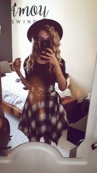 

women mini dress gothic preppy high waist plaid asymmetric casual female fashion elegant goth punk short dress, Black;gray