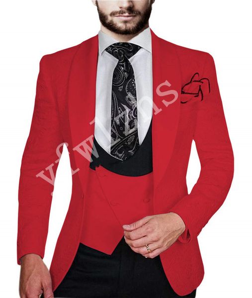 

handsome groomsmen wool blend groom tuxedos mens wedding dress man jacket blazer prom dinner (jacket+pants+tie+vest) a003, White;black