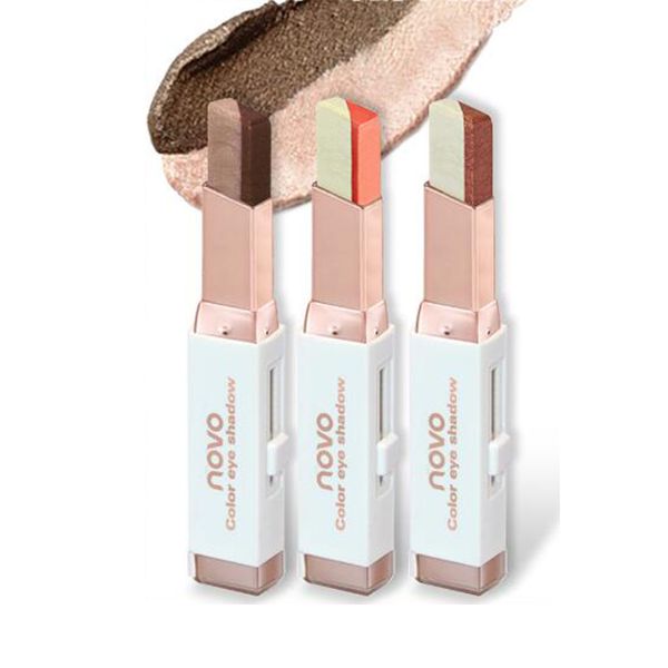 

professional double color gradient velvet eye makeup shadow stick waterproof shimmer metallic eyeshadow makeup #