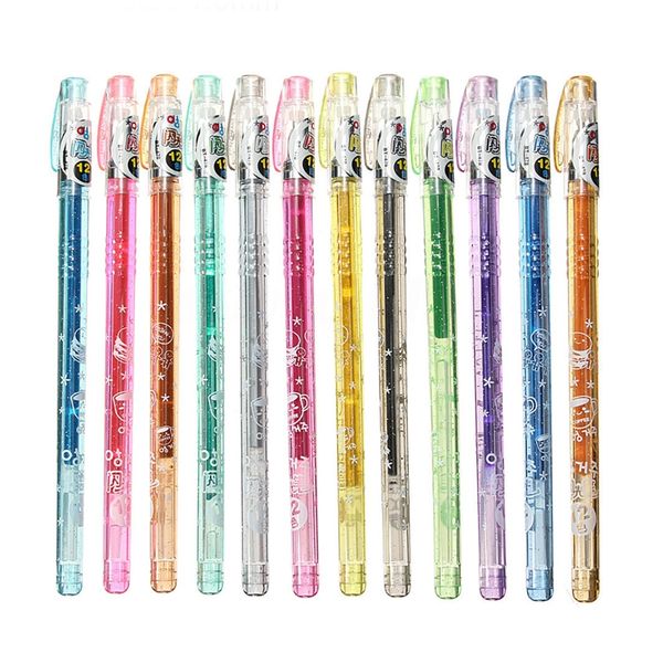 

1set 12 1.0mm colors glitter gel pens for crafts scrapbooking diy gift card