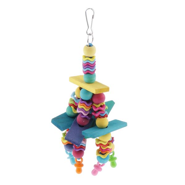 

colorful parrot chewing chew toy cage hanging swing rope play toy decor