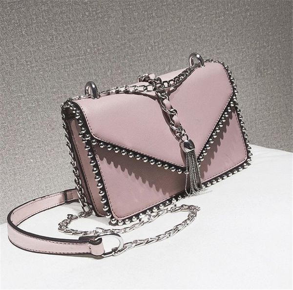 

New Rivet Single Shoulder Bag Women Version Chain Fashion Crossbody Small Square Bag PH-CFY20060412