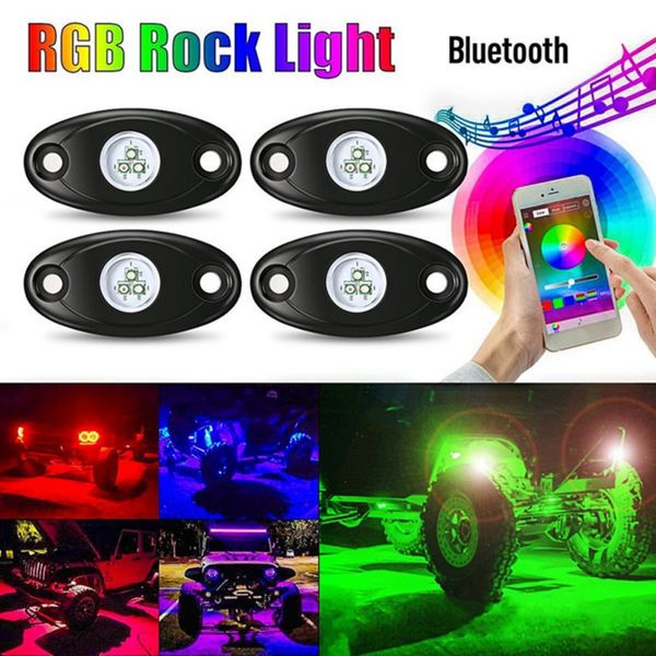 

mobile phone bluetooth app control rgb one-to-eight led off-road truck light